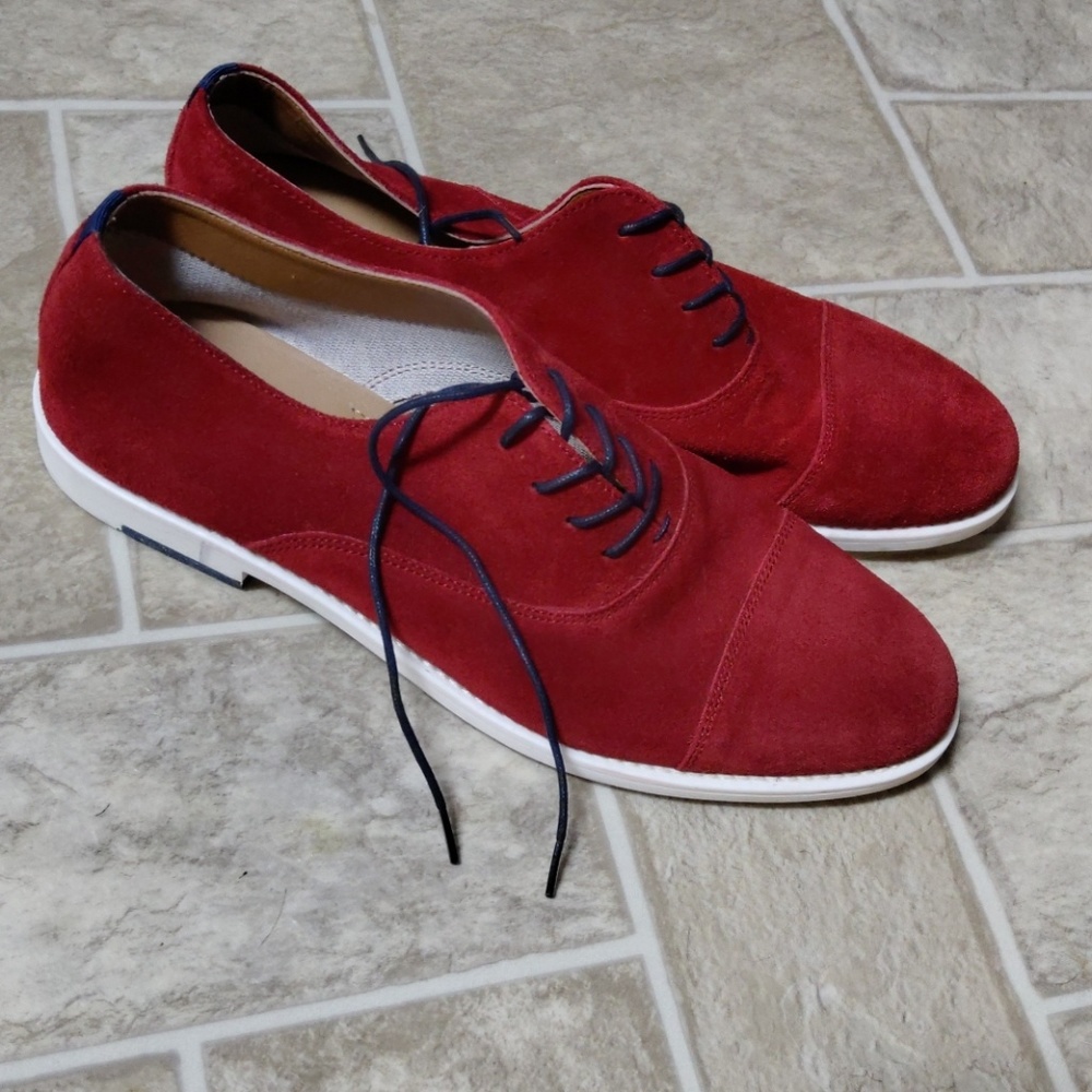 Red Suede ALDO Oxfords